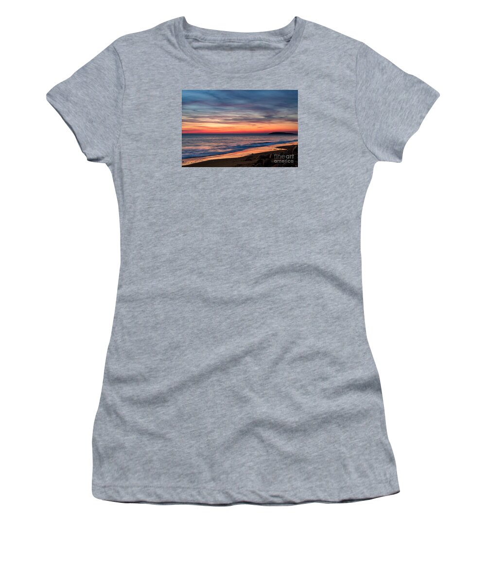 Beach Women's T-Shirt featuring the photograph Wales Gower Coast Dusk by Minolta D