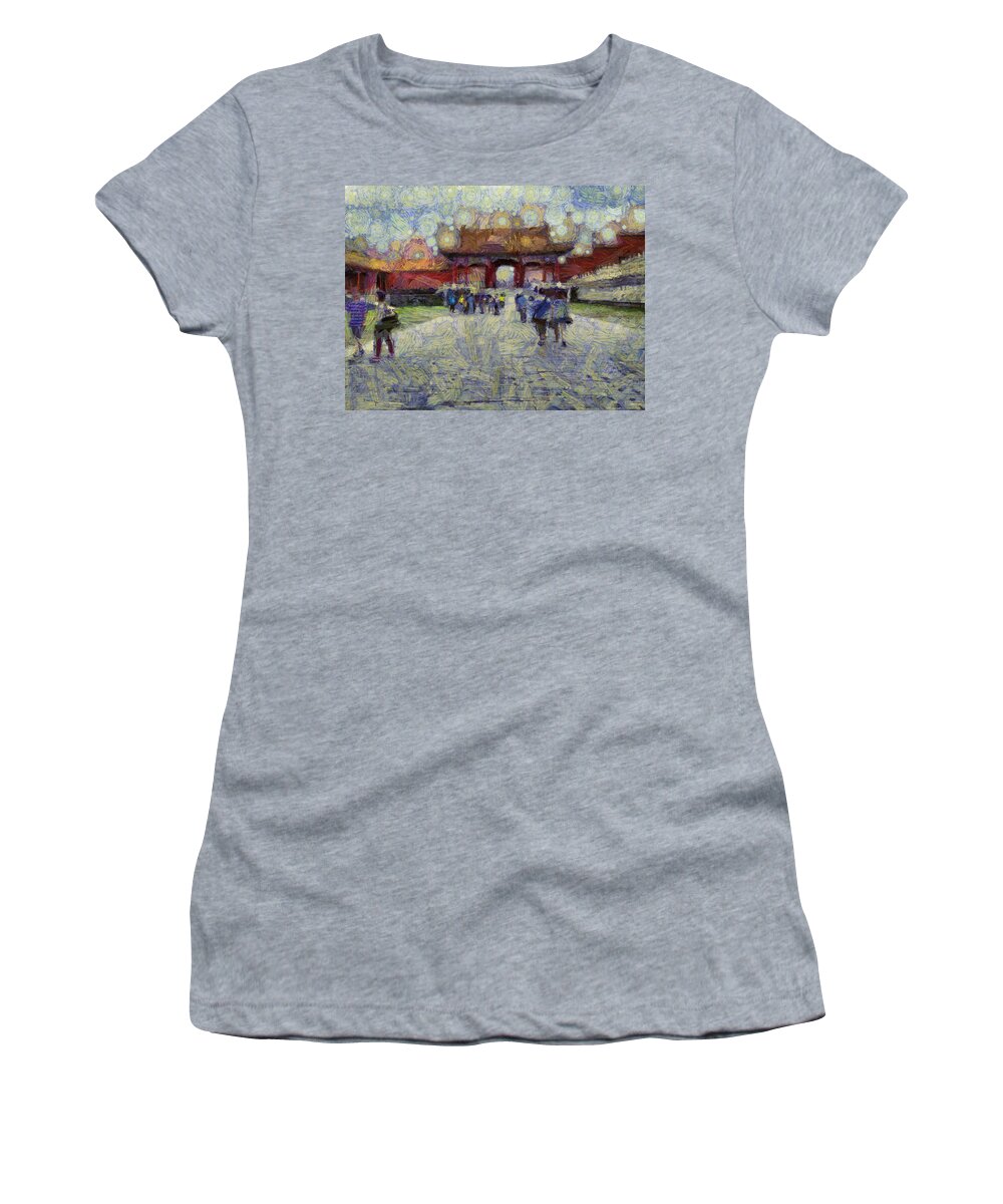 China Women's T-Shirt featuring the photograph Walking around the Forbidden City by Ashish Agarwal