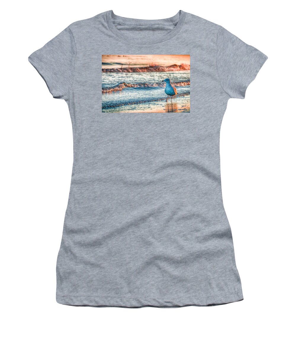 Ocean Women's T-Shirt featuring the photograph Walking On Sunshine by Mathias Janke