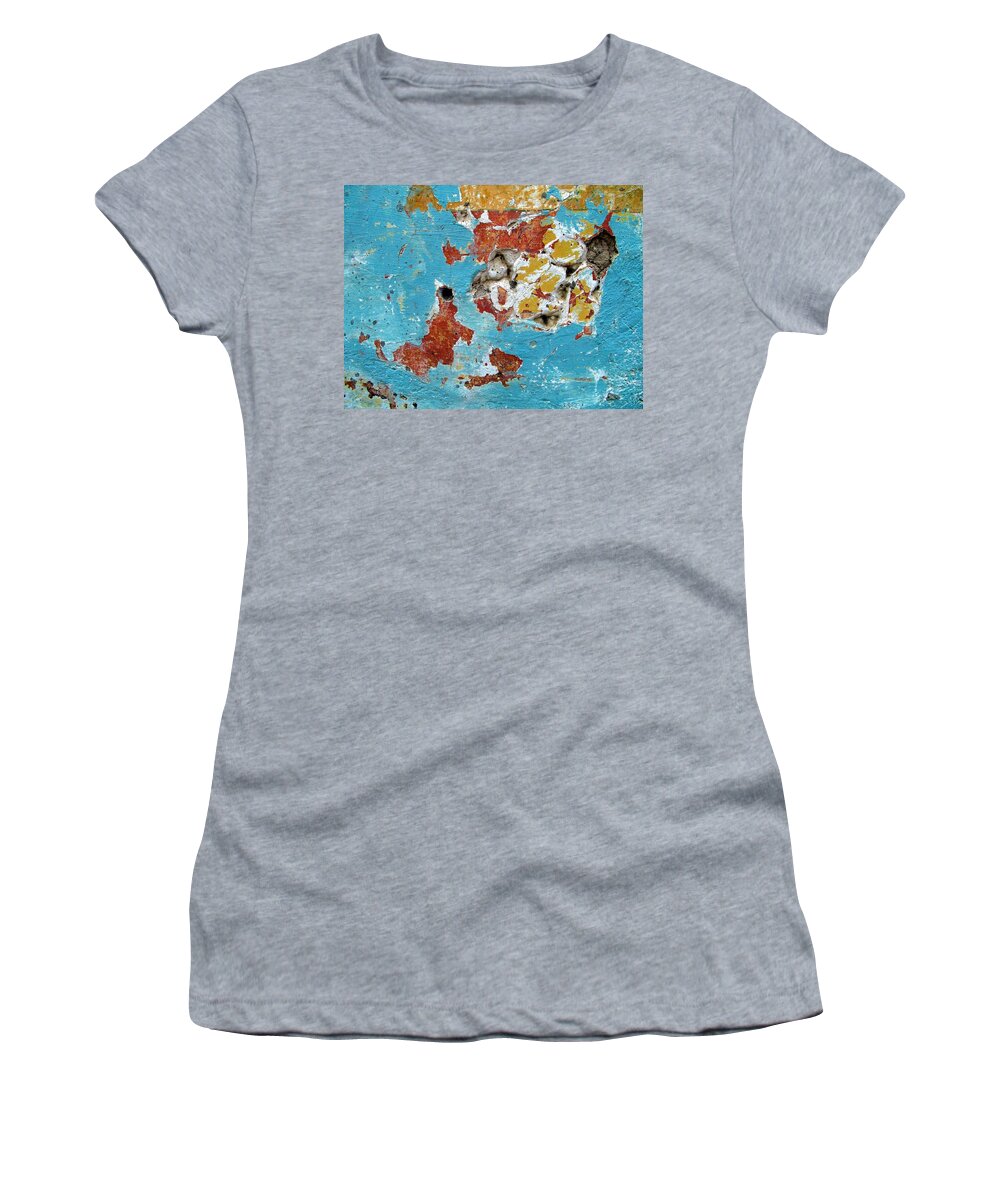 Texture Women's T-Shirt featuring the photograph Wall Abstract 99 by Maria Huntley