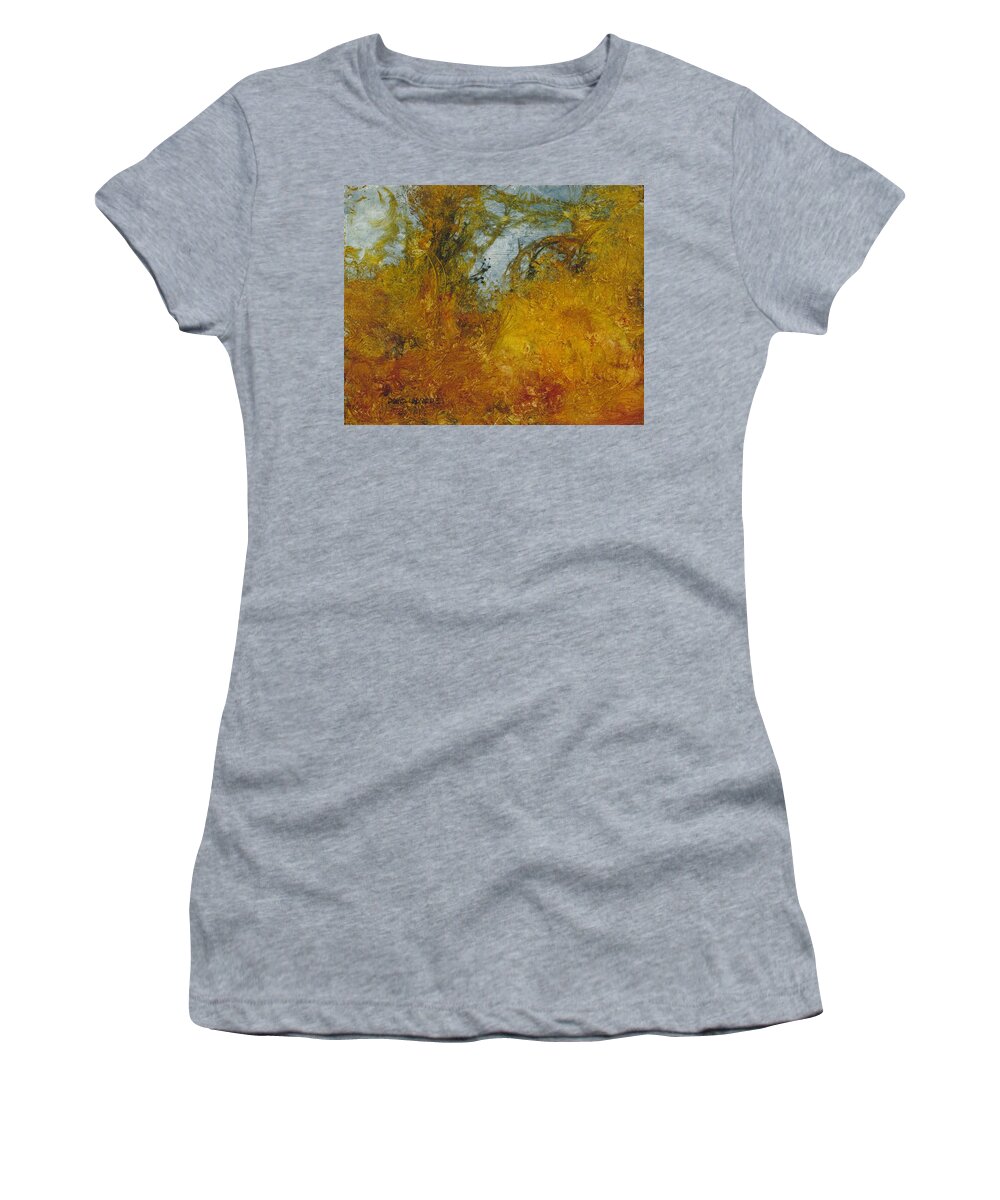 Warm Earth Women's T-Shirt featuring the painting Warm Earth 66 by David Ladmore
