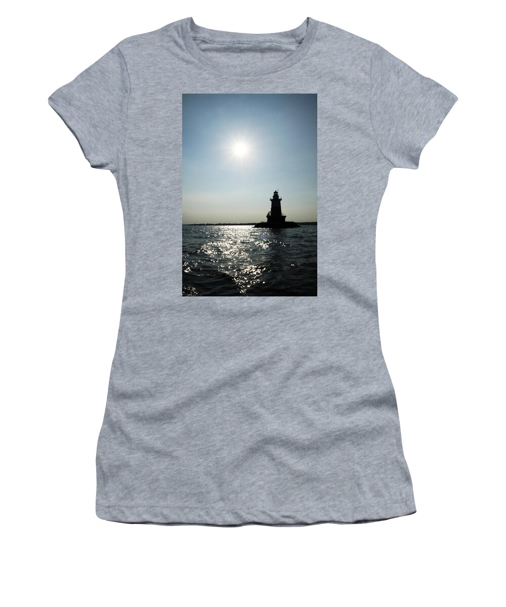 Lighthouse Women's T-Shirt featuring the photograph Warm Like the Evening Sun by Xine Segalas