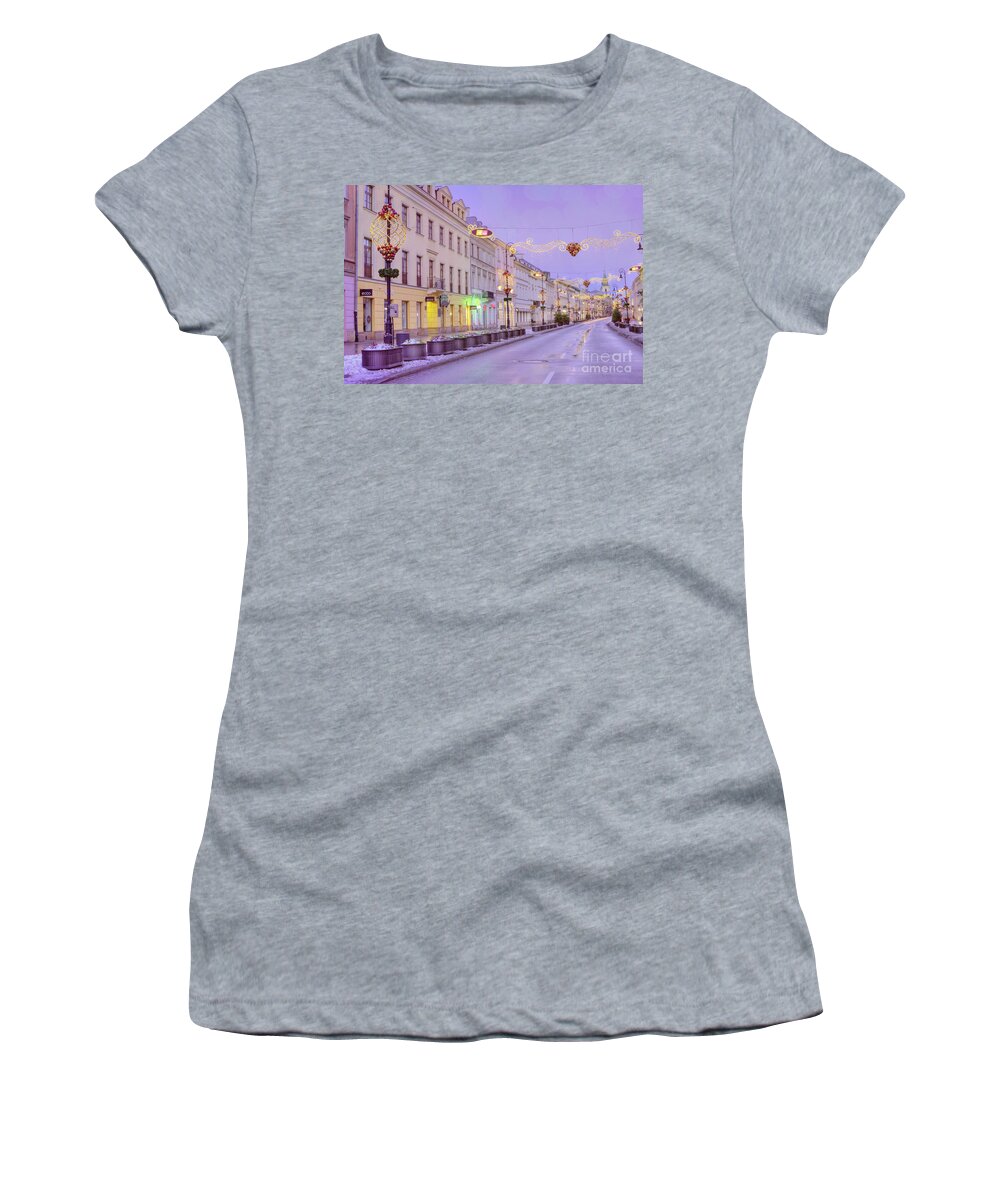 Architecture Women's T-Shirt featuring the photograph Warsaw by Juli Scalzi