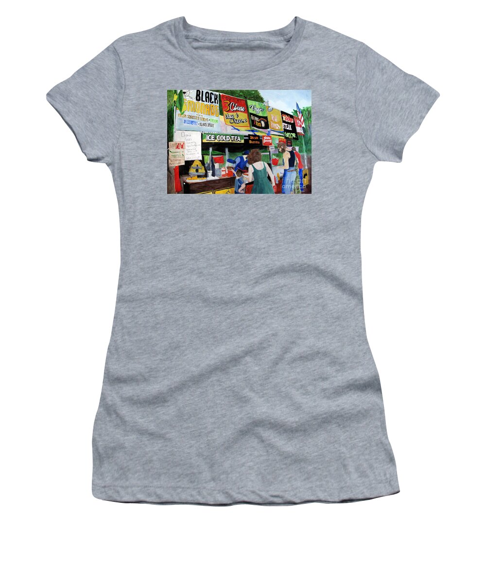 George Washington Carver Women's T-Shirt featuring the painting George Washington Carver State Park by Sandy McIntire