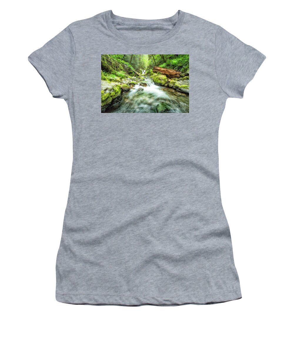  Washington Women's T-Shirt featuring the photograph Washington Stream by Timothy Hacker