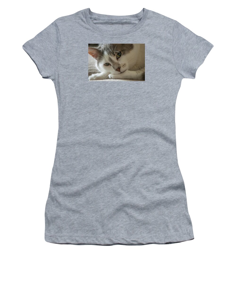 Animal Portraits Women's T-Shirt featuring the photograph Watching me, watching you by Brian Green