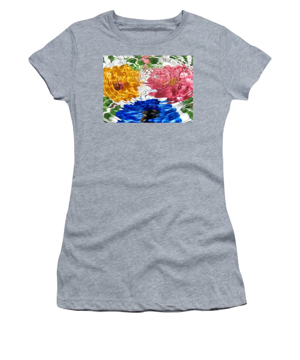 Water Flowers Women's T-Shirt featuring the photograph Water Flowers by Diana Angstadt