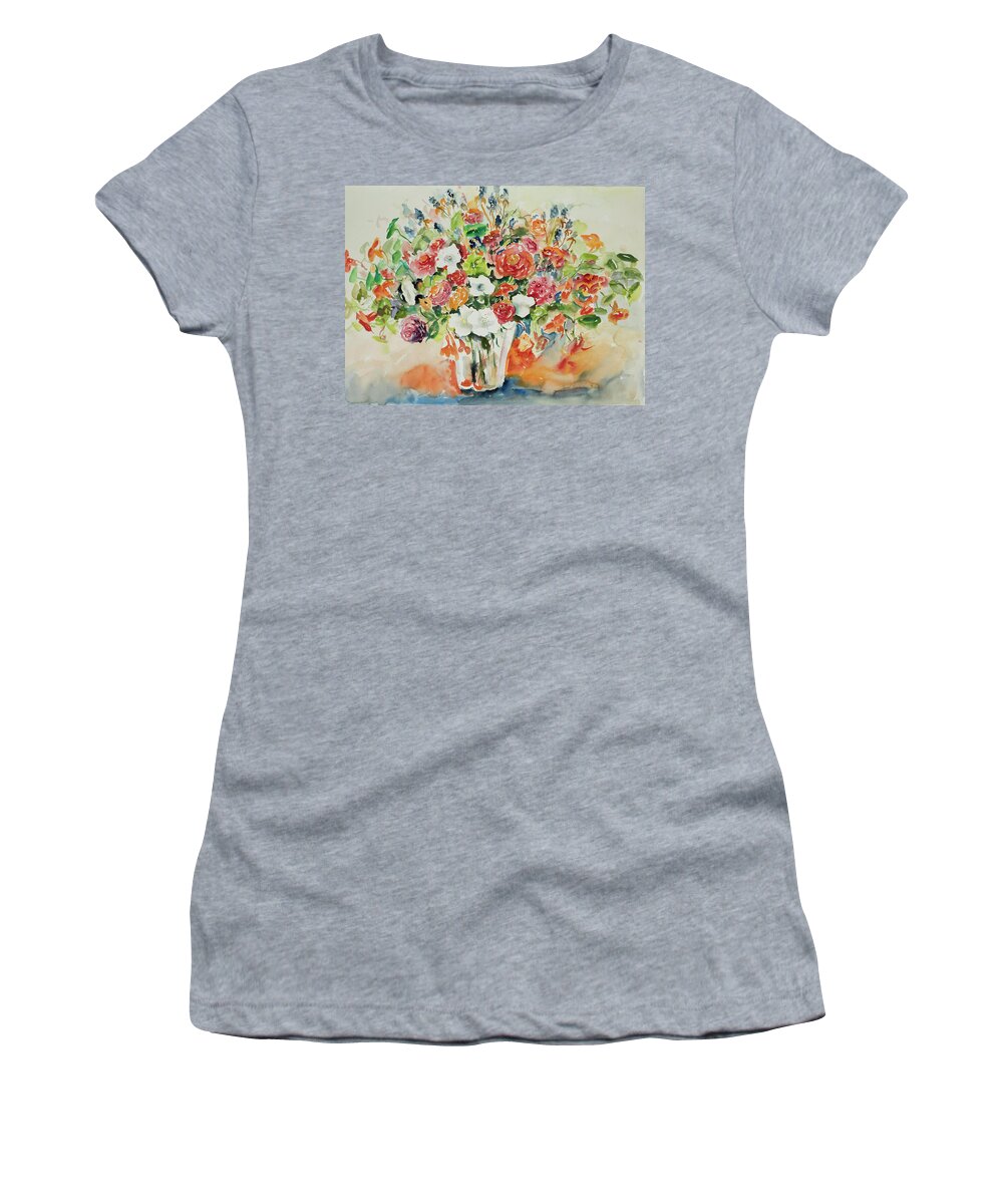 Flowers Women's T-Shirt featuring the painting Watercolor Series 23 by Ingrid Dohm
