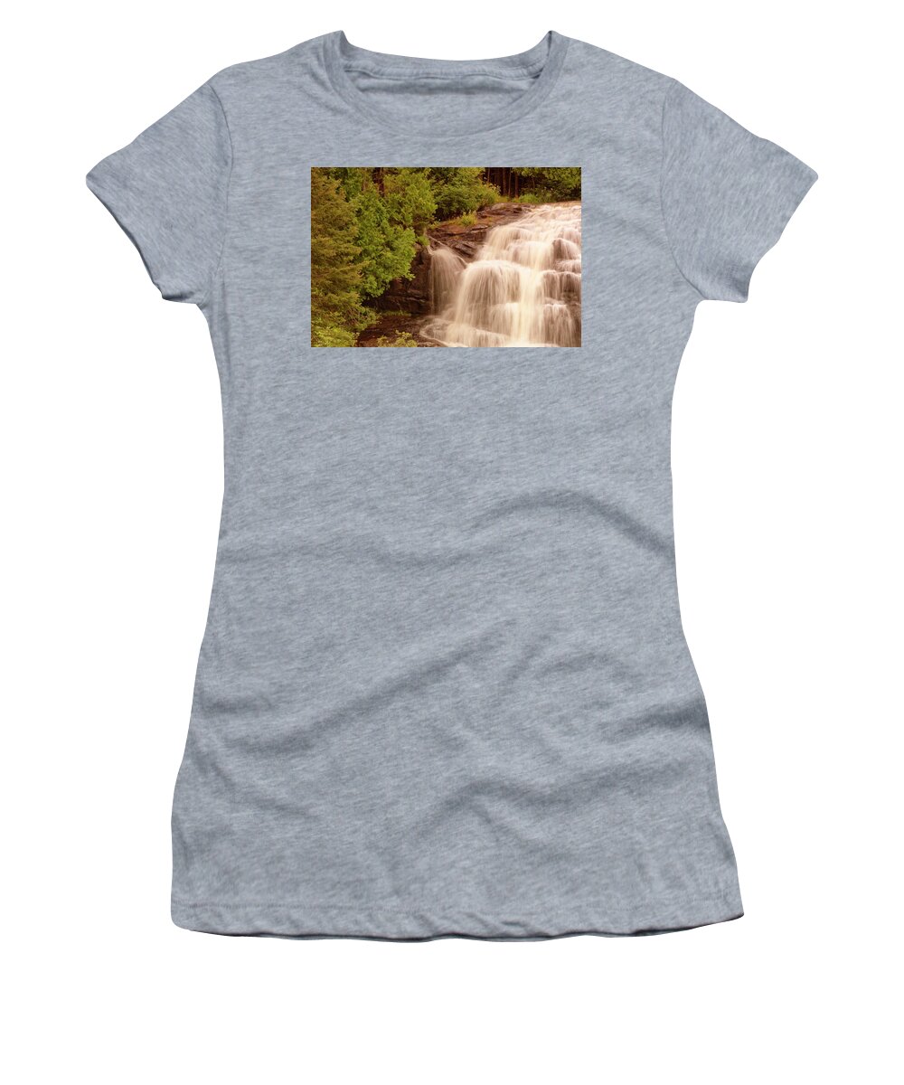 Waterfall Women's T-Shirt featuring the photograph Waterfall by Peter Ponzio