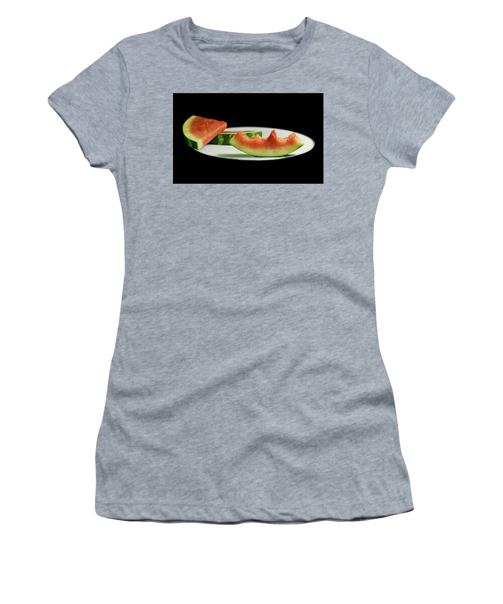 Fruit Women's T-Shirt featuring the photograph Watermelon Rind by Diana Angstadt