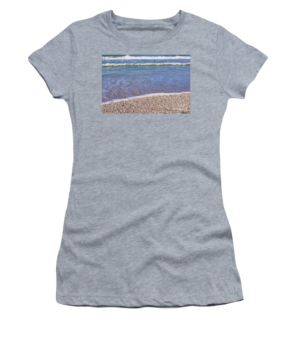 Waves Women's T-Shirt featuring the photograph Waves on Shell Beach by Steve Ondrus