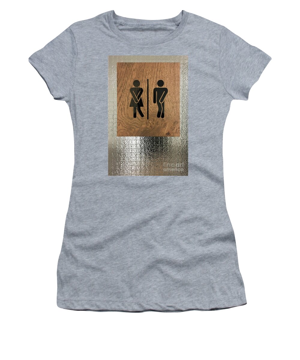 Bathroom Women's T-Shirt featuring the photograph WC Iceland by Jerry Fornarotto