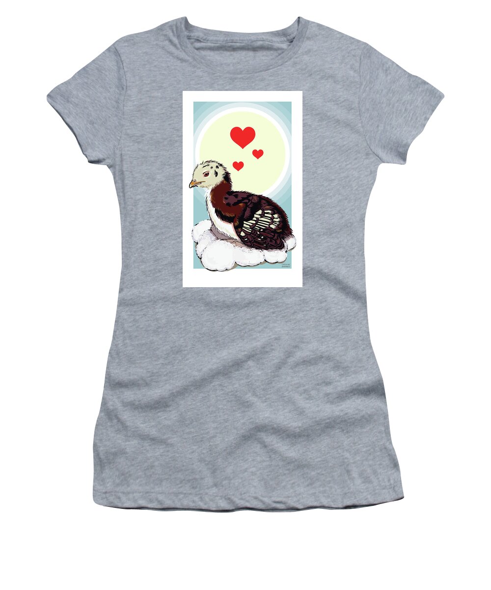 Brookline Turkeys Women's T-Shirt featuring the digital art Wee One by Caroline Barnes