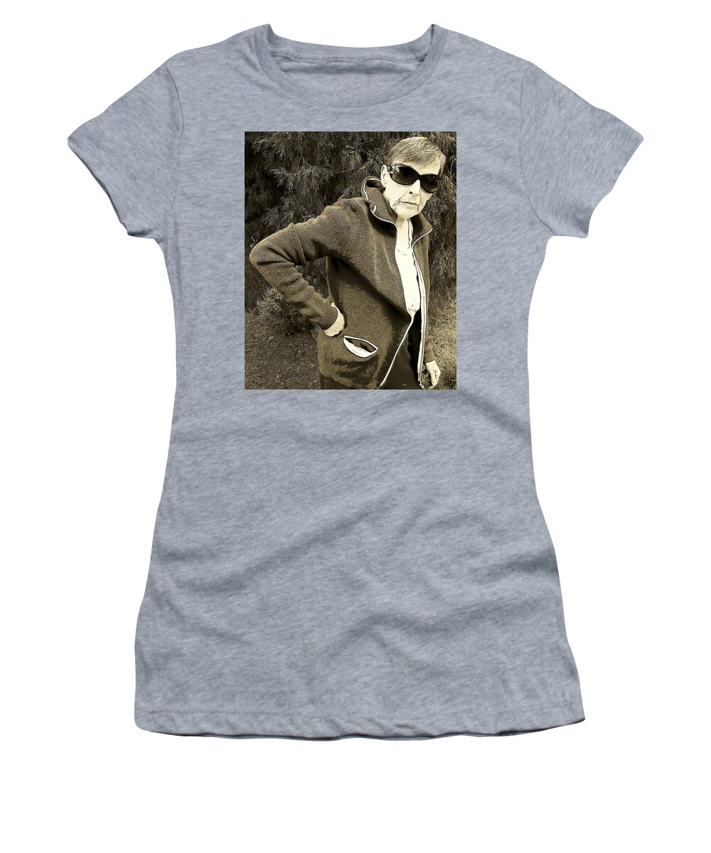 Textured Photo Women's T-Shirt featuring the photograph Well Are You Coming by Lenore Senior