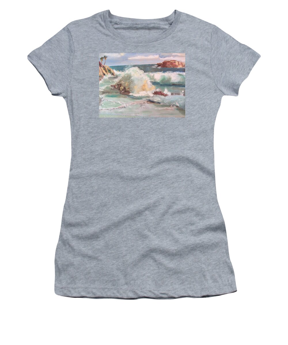 Seascape Women's T-Shirt featuring the painting West Coast by Dody Rogers