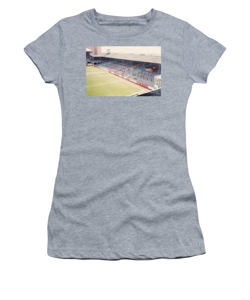 West Ham Women's T-Shirt featuring the photograph West Ham - Upton Park - South Stand 1 - April 1991 by Legendary Football Grounds
