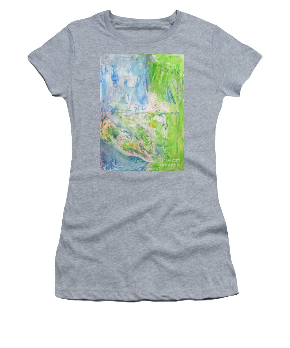 Acrylic Colors Women's T-Shirt featuring the painting Whatever you see by Pilbri Britta Neumaerker