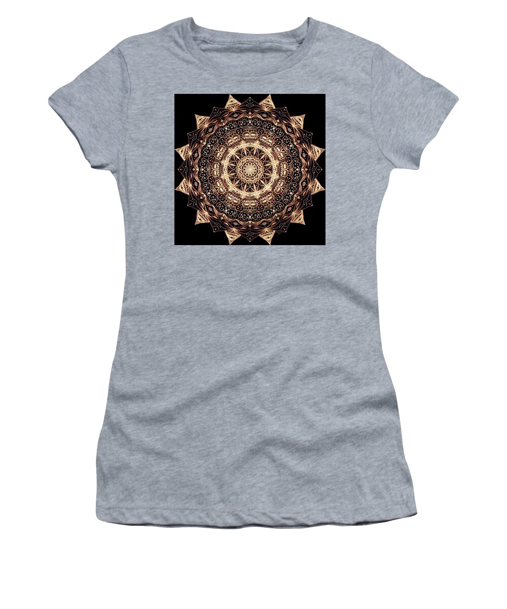  Women's T-Shirt featuring the digital art Wheel Of Life Mandala by Artful Oasis