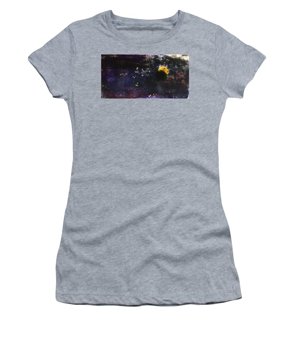 Clay Monotype Women's T-Shirt featuring the mixed media When Paths Cross by William Renzulli