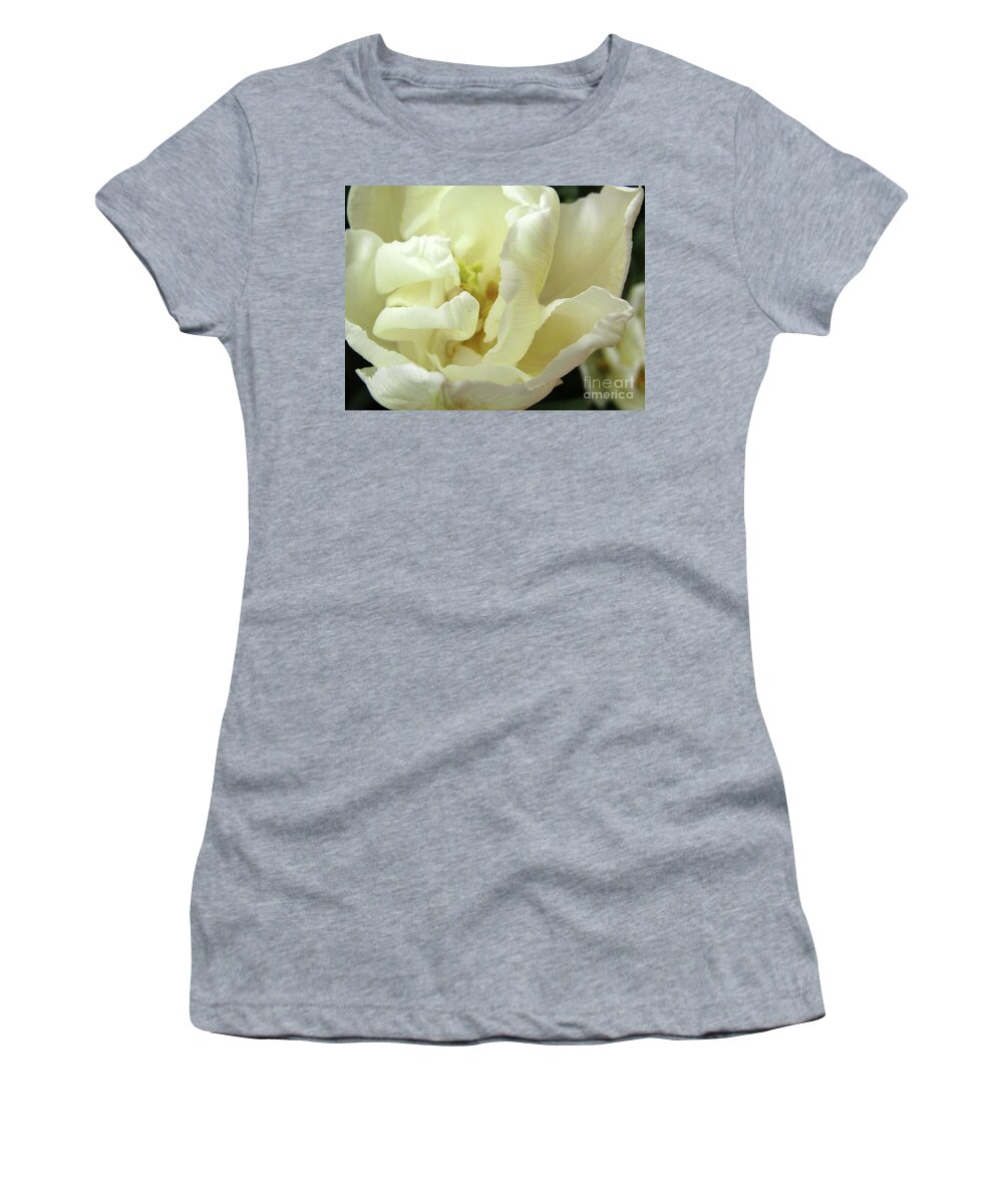   Tulips Women's T-Shirt featuring the photograph White Beauty by Kim Tran