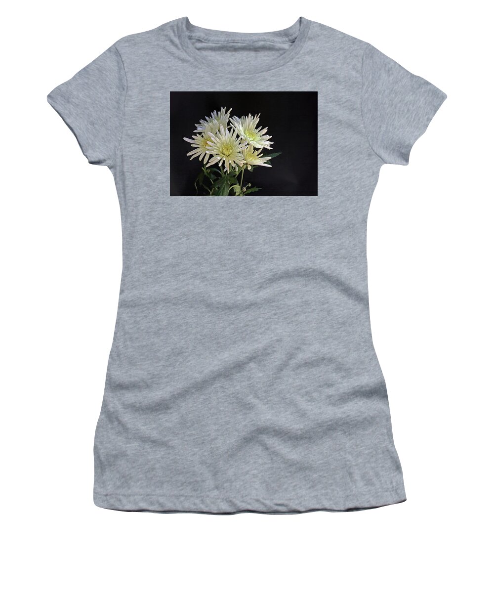 Chrysanthemum Women's T-Shirt featuring the photograph White Chrysanthemums by Jeff Townsend