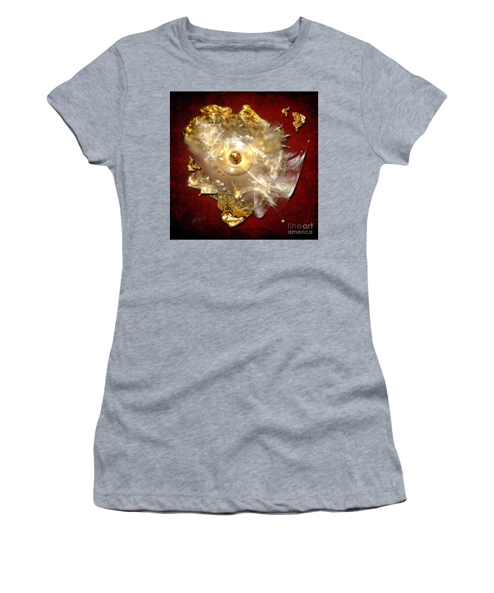 Gold Women's T-Shirt featuring the painting White gold by Alexa Szlavics
