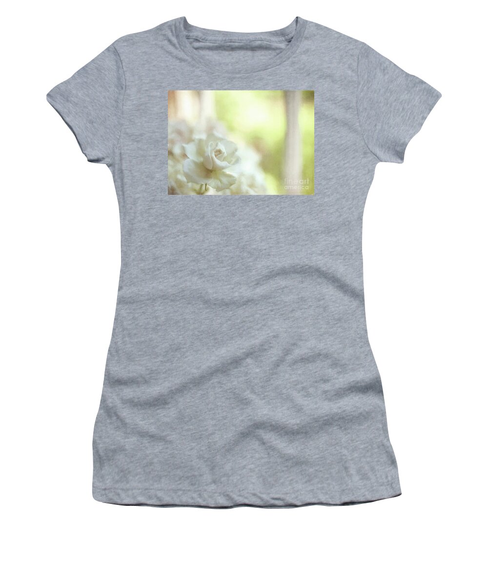 Florals Women's T-Shirt featuring the photograph White Rose by Michael James