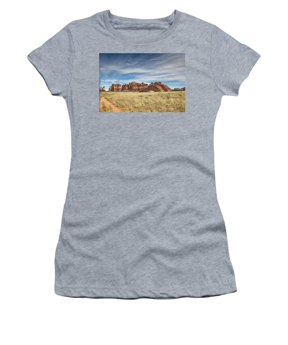 Canyonlands National Park Women's T-Shirt featuring the photograph Wide open spaces of Utah by Kunal Mehra