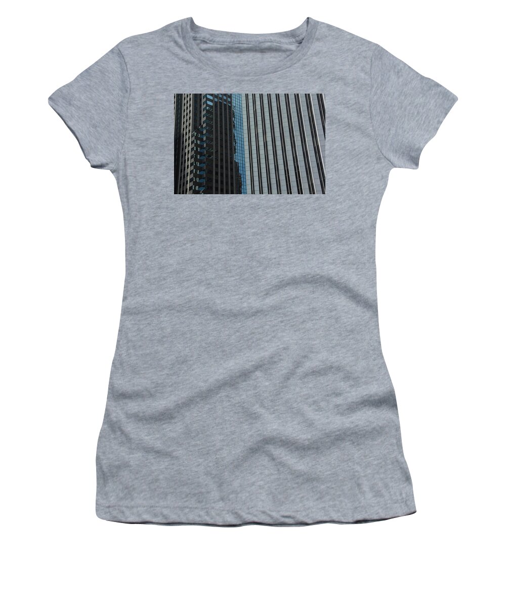 Abstract Women's T-Shirt featuring the photograph Widy City Perspective 1 by Michael Nowotny
