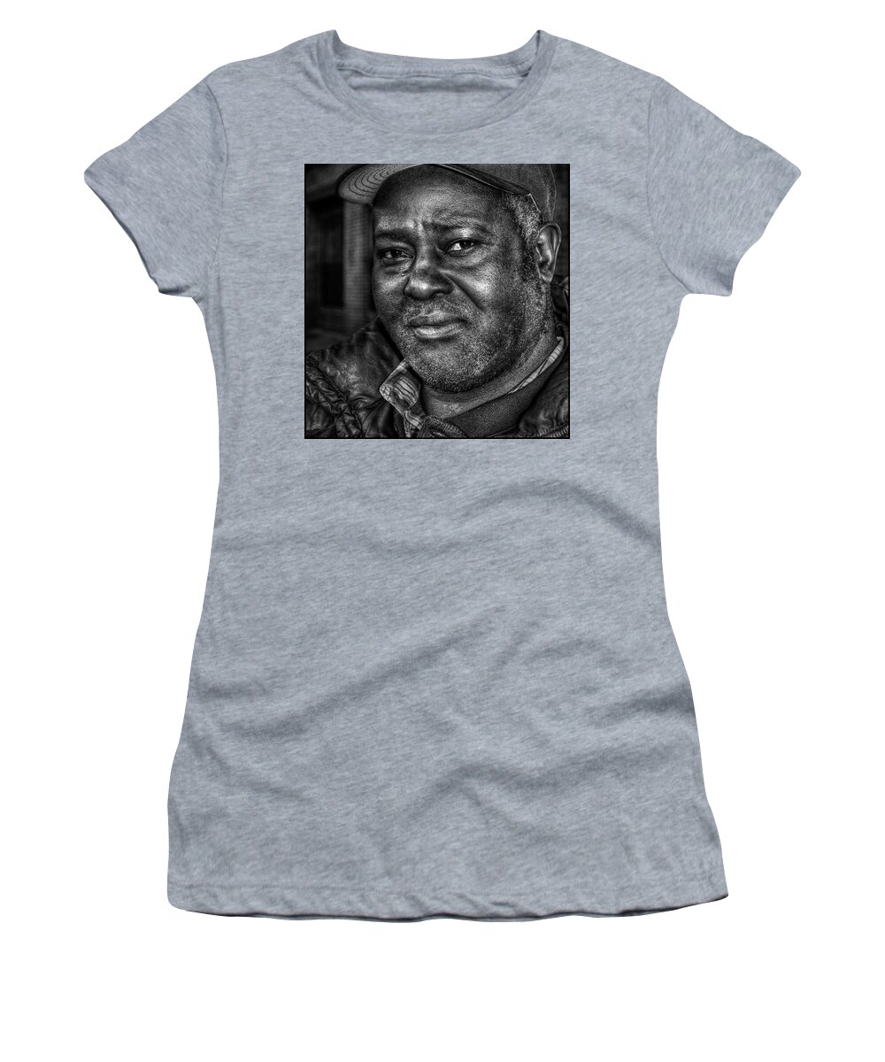 Wilbur Women's T-Shirt featuring the photograph Wilbur BW by Rick Mosher