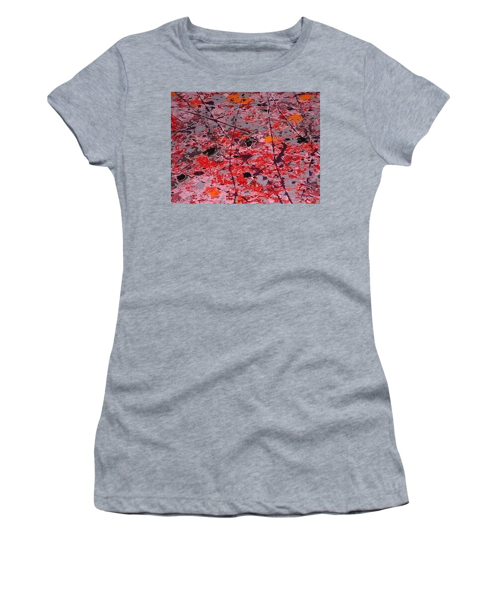 Plaster Women's T-Shirt featuring the painting Wildflower Close Up by Laurette Escobar