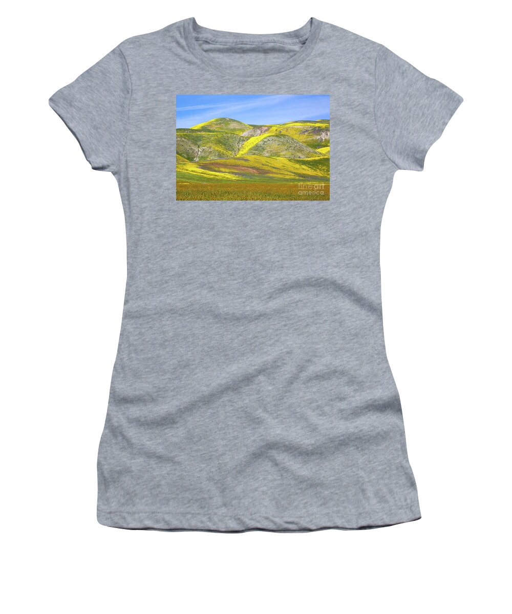 Carrizo Women's T-Shirt featuring the photograph Wildflowers In The Temblors by Mimi Ditchie