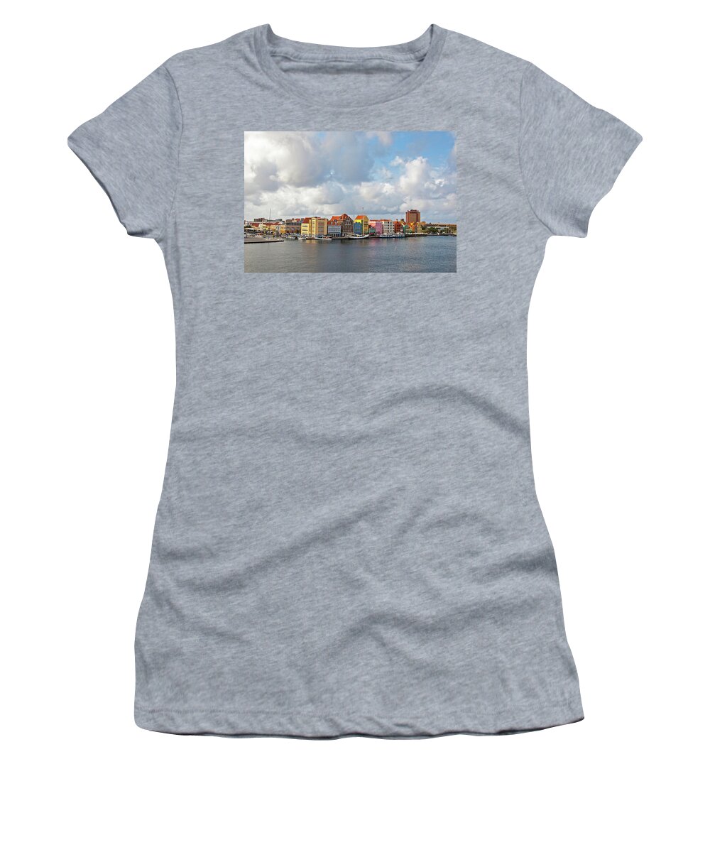 2016 Women's T-Shirt featuring the photograph Willemstad by Jean-Luc Baron