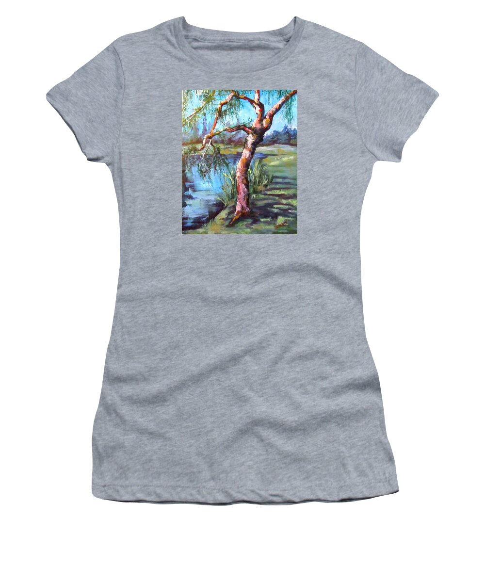 Willow Tree Women's T-Shirt featuring the painting Willow by Barbara O'Toole
