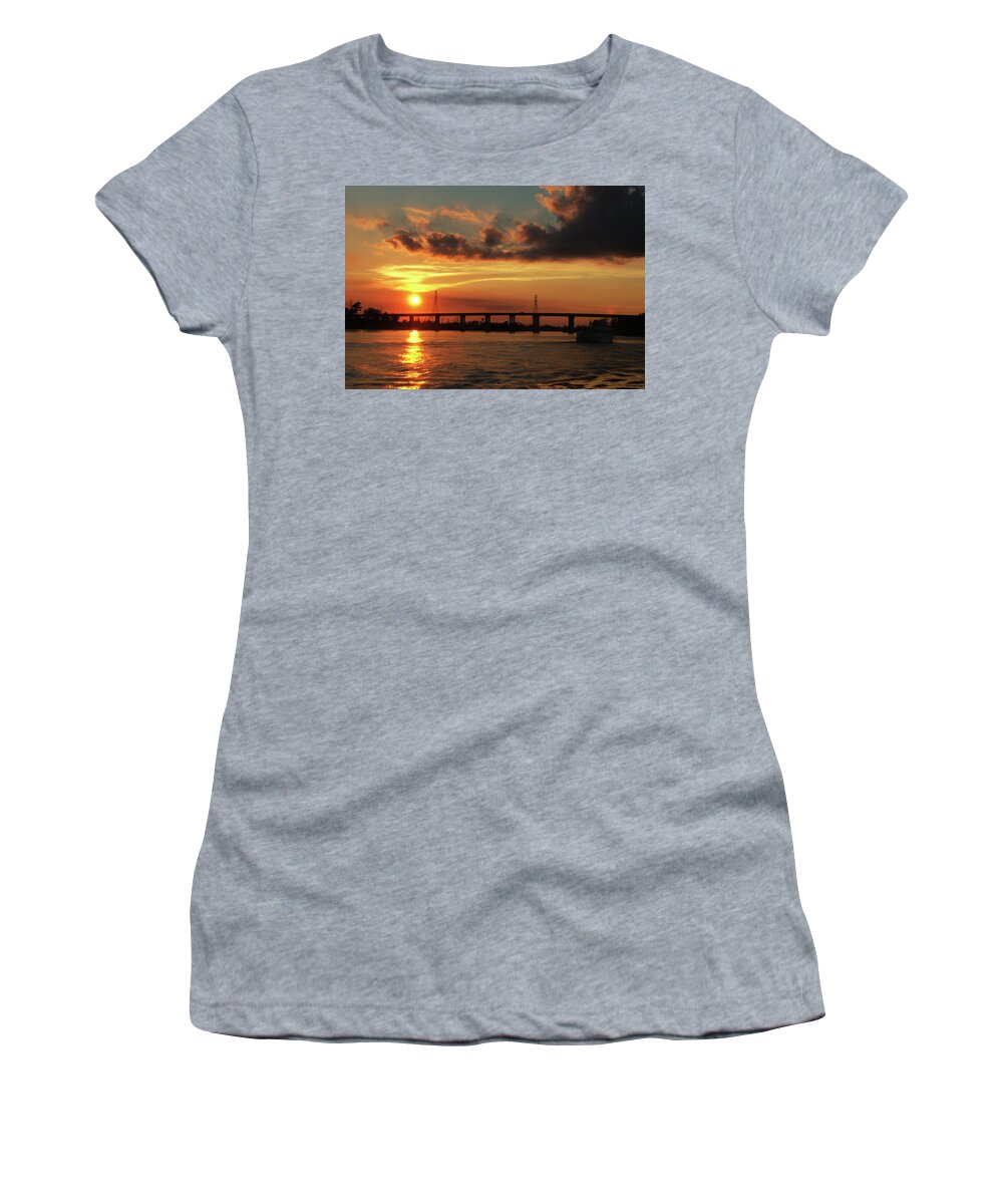 Wilmington Women's T-Shirt featuring the photograph Wilmington Sunset by Rod Whyte