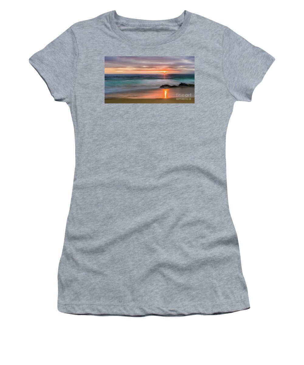 Beach Women's T-Shirt featuring the photograph Windansea Beach at Sunset by David Levin
