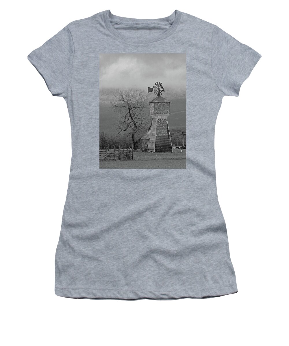 Windmill Women's T-Shirt featuring the photograph Windmill of Old by Suzy Piatt