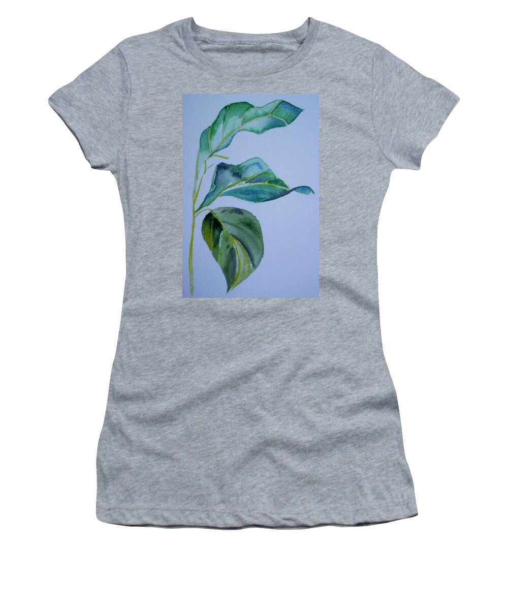 Nature Women's T-Shirt featuring the painting Window View by Suzanne Udell Levinger