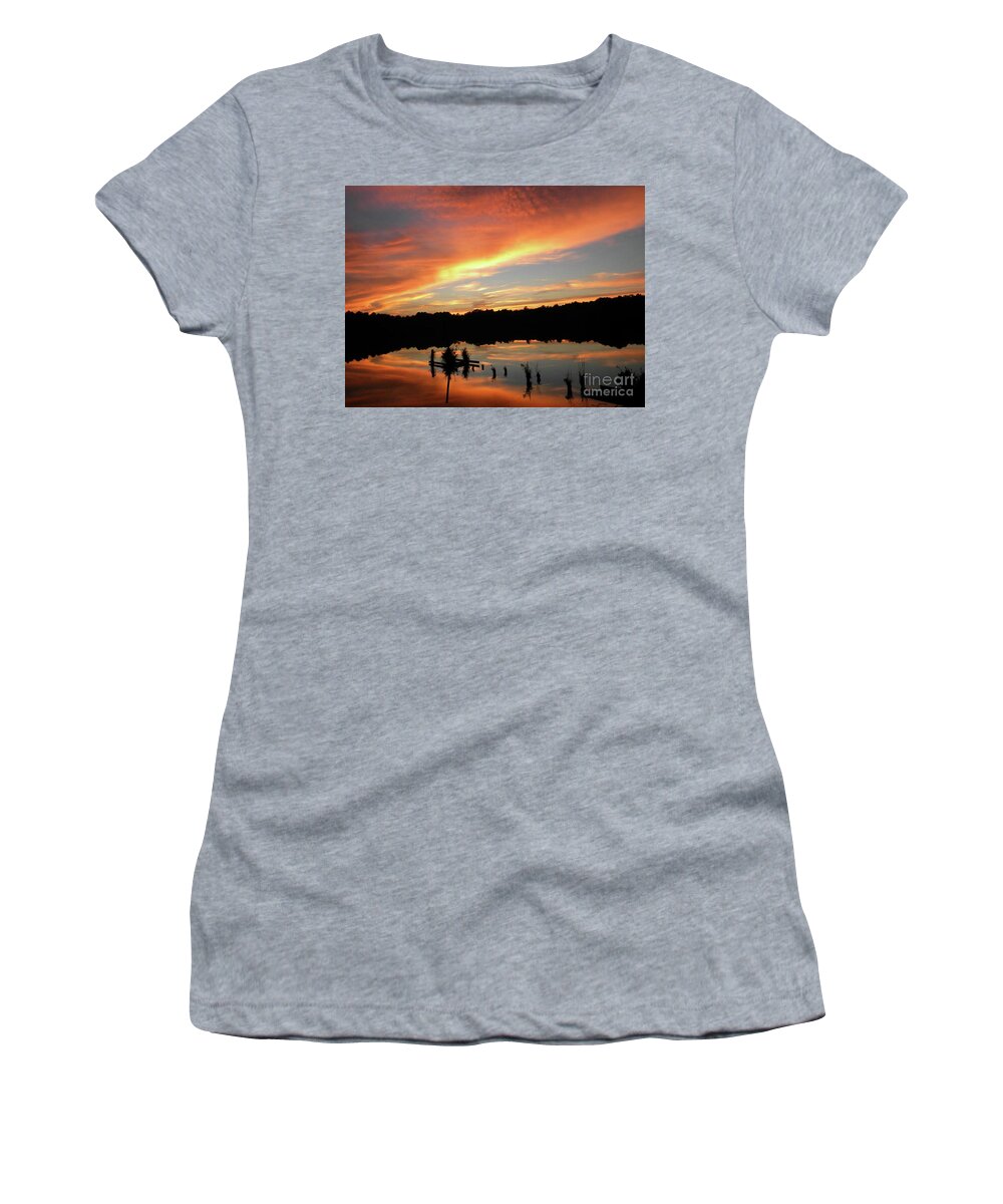 Sunset Women's T-Shirt featuring the photograph Windows From Heaven Sunset by Matthew Seufer