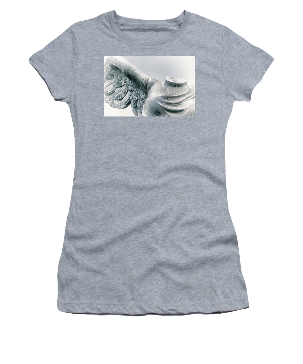 Winged Victory Samothrace Women's T-Shirt featuring the photograph Winged Victory by Iryna Goodall