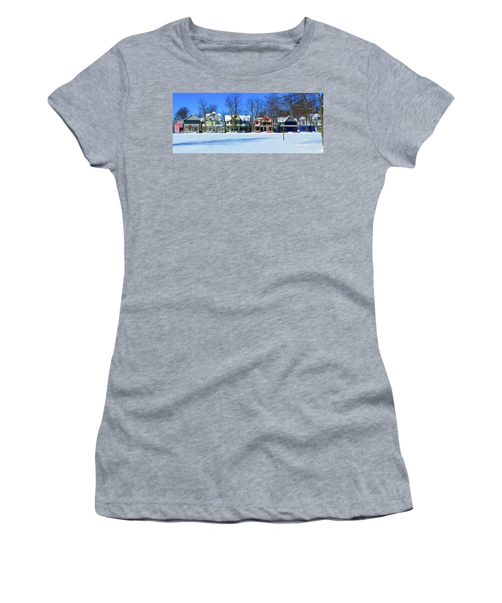 Thousand Islands Women's T-Shirt featuring the photograph Winter at TI Park by Dennis McCarthy