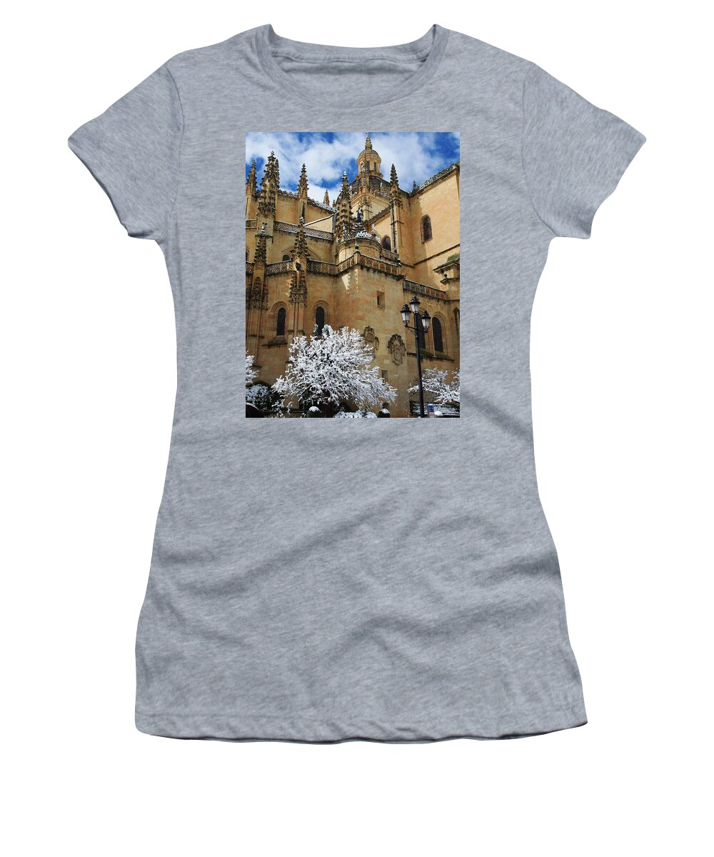 Architecture Women's T-Shirt featuring the photograph Winter Cathedral by Jessica Myscofski