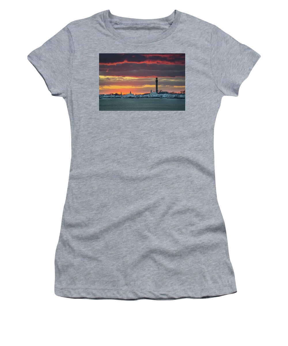 Provincetown Women's T-Shirt featuring the photograph Winter Layers by Ellen Koplow