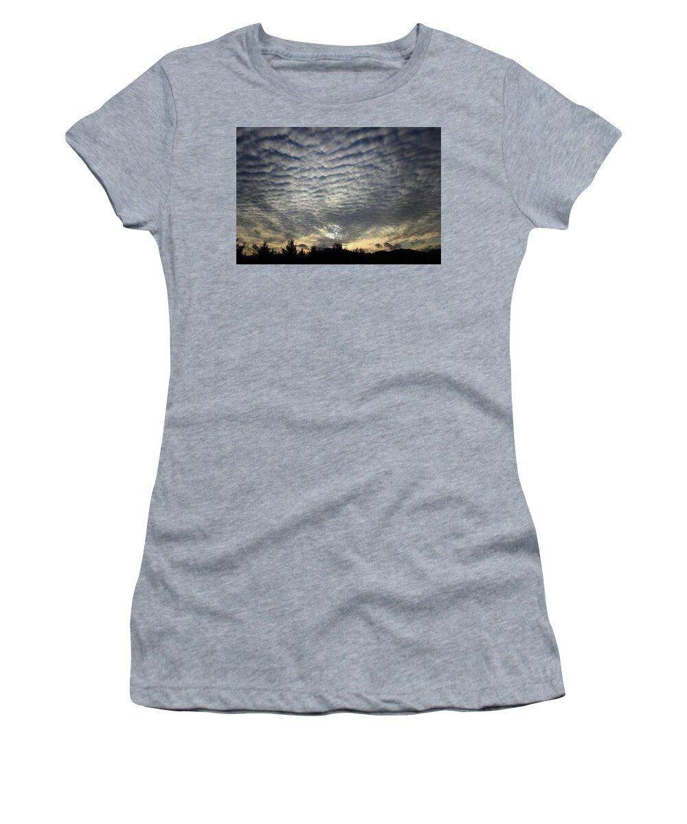 Blue Women's T-Shirt featuring the photograph Winter Sky by KATIE Vigil
