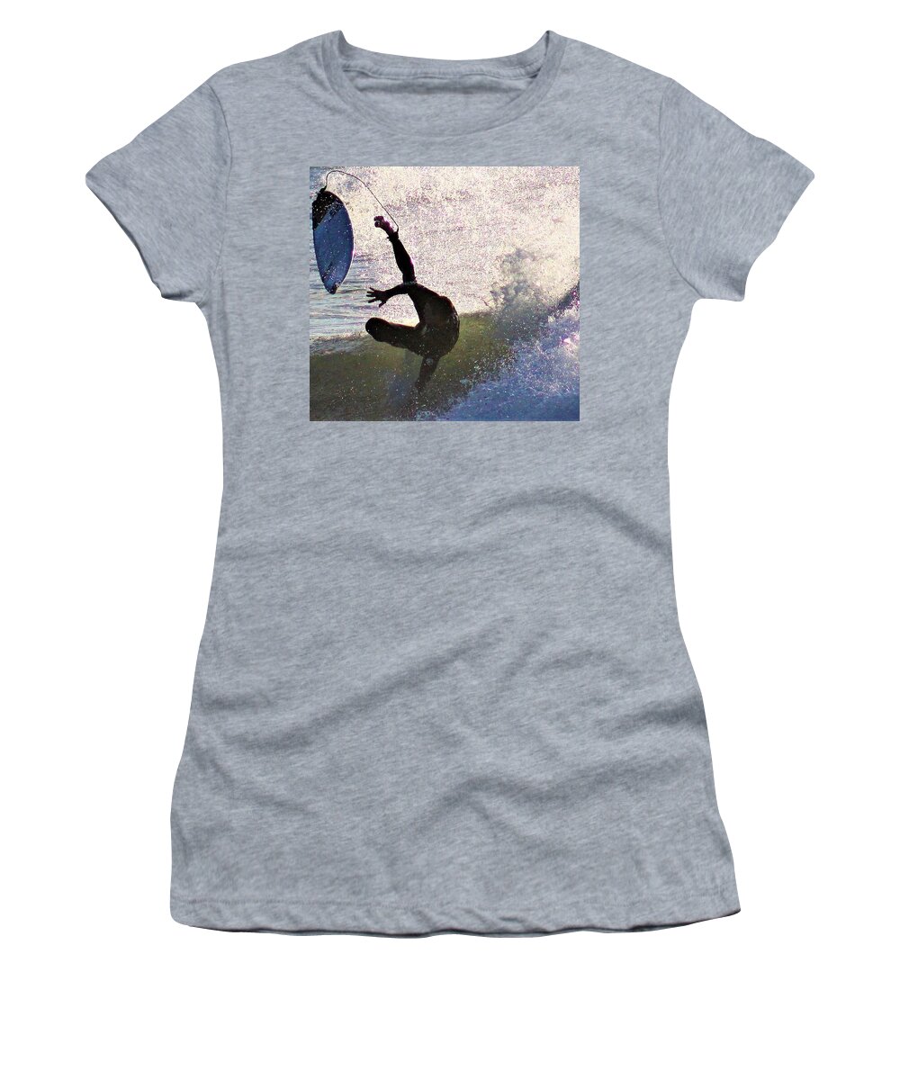 Surf Women's T-Shirt featuring the photograph Wipeout by FD Graham