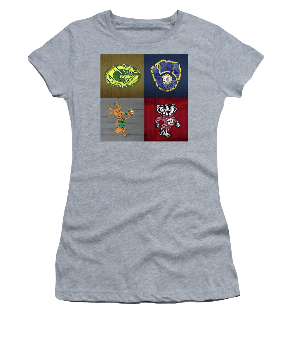 Colorado Avalanche Hockey Team Retro Logo Vintage Recycled Colorado License  Plate Art Women's T-Shirt