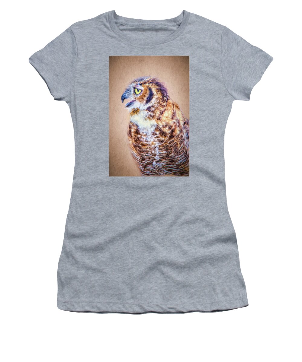 Animal Women's T-Shirt featuring the painting Wise by Ches Black