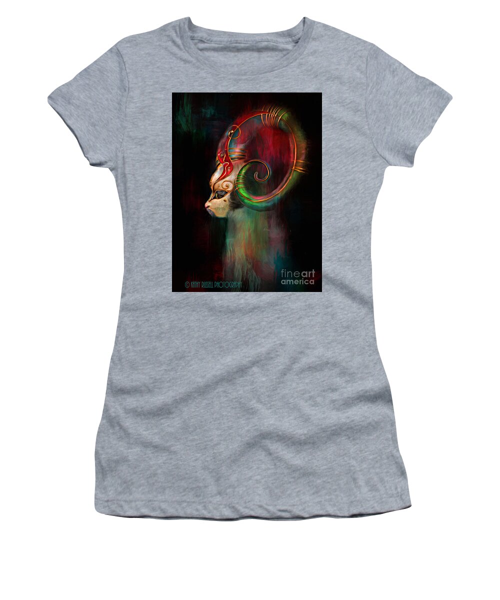 Carnival Women's T-Shirt featuring the photograph Wizard Cat by Kathy Russell