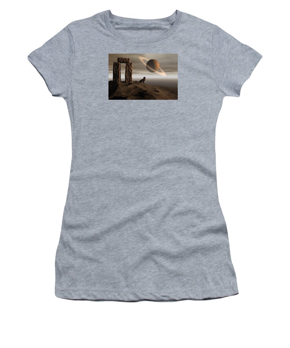 Bryce Women's T-Shirt featuring the digital art Wolf song by Claude McCoy