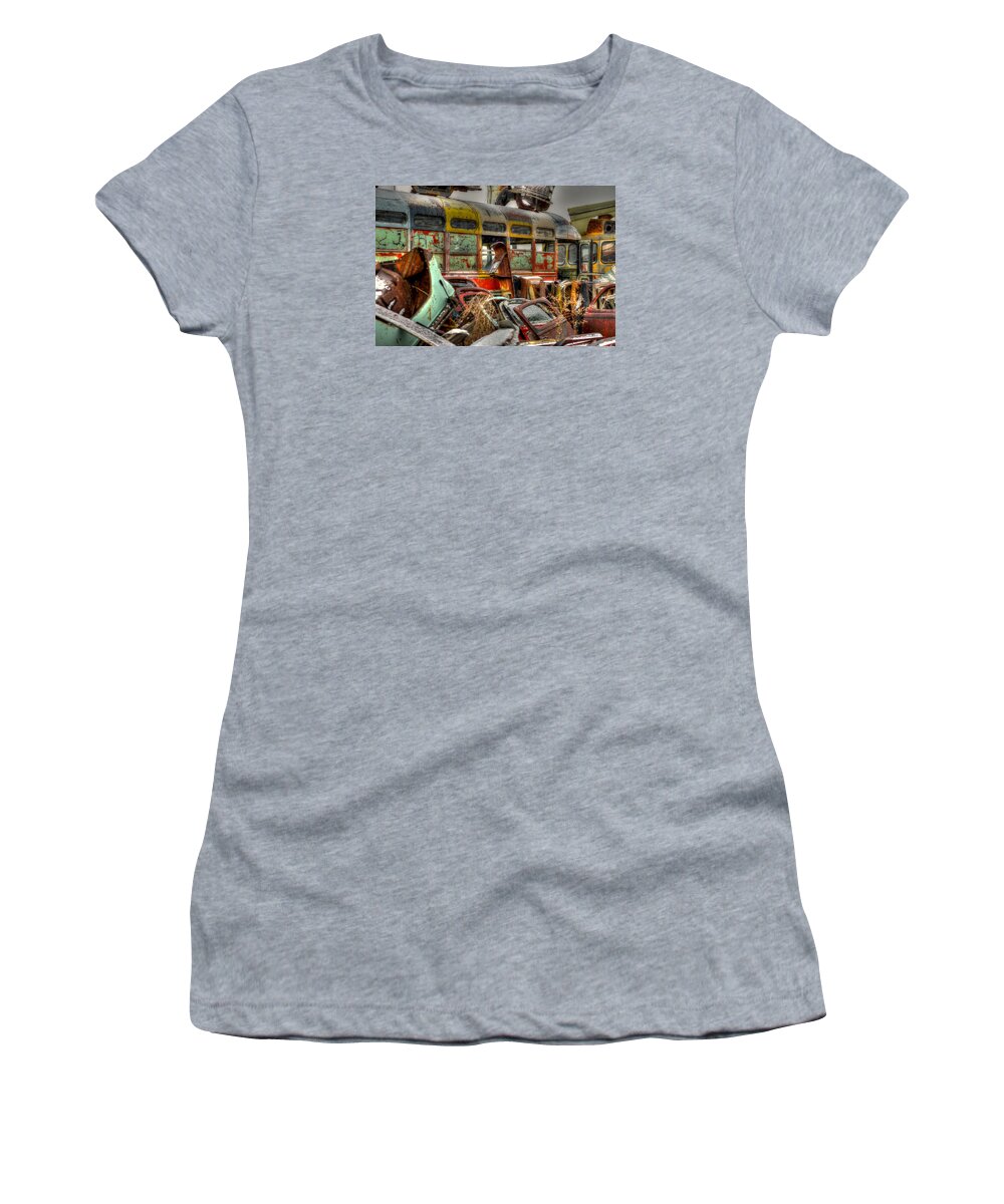 Salvage Yard Women's T-Shirt featuring the photograph Wonder Bus by Craig Incardone